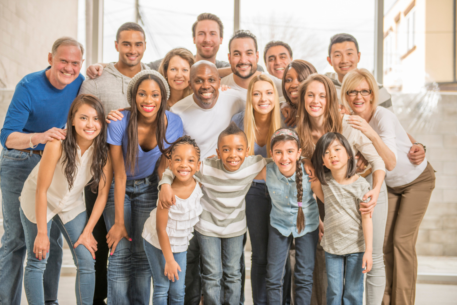 Happy Group at a Family Reunion